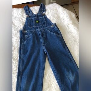 Boys John Deere denim overalls, size 7